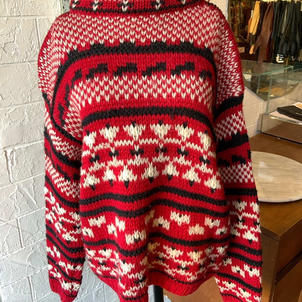 Esprit Red and Black Knit Sweater